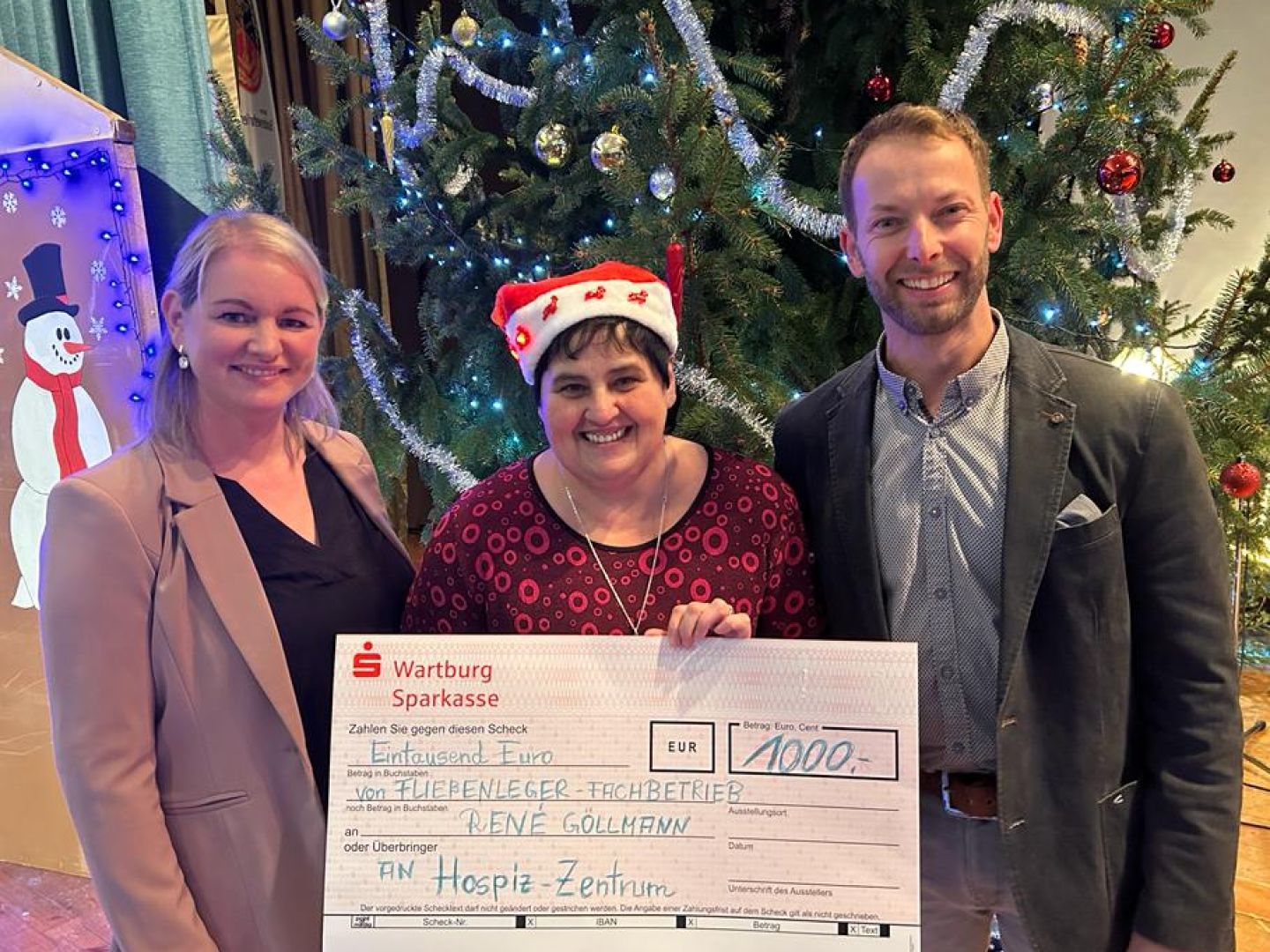 Spende  500 € Ambulantes Hospiz-Zentrum  / René Göllmann 