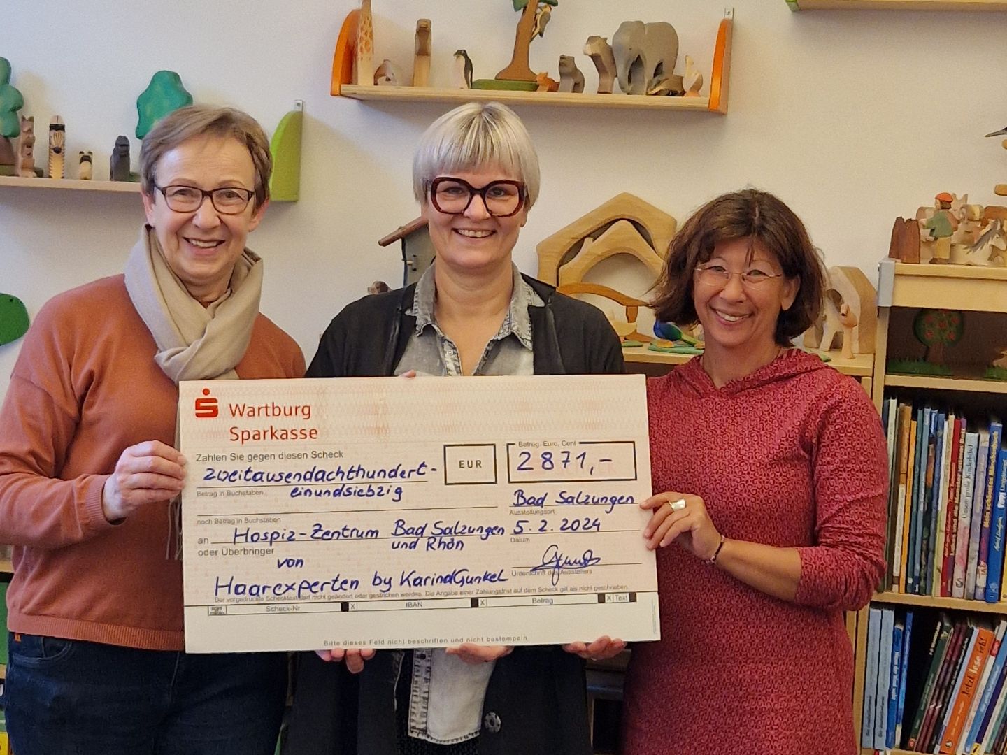 Spende 2871€ / Haarexperten by Karina Gunkel