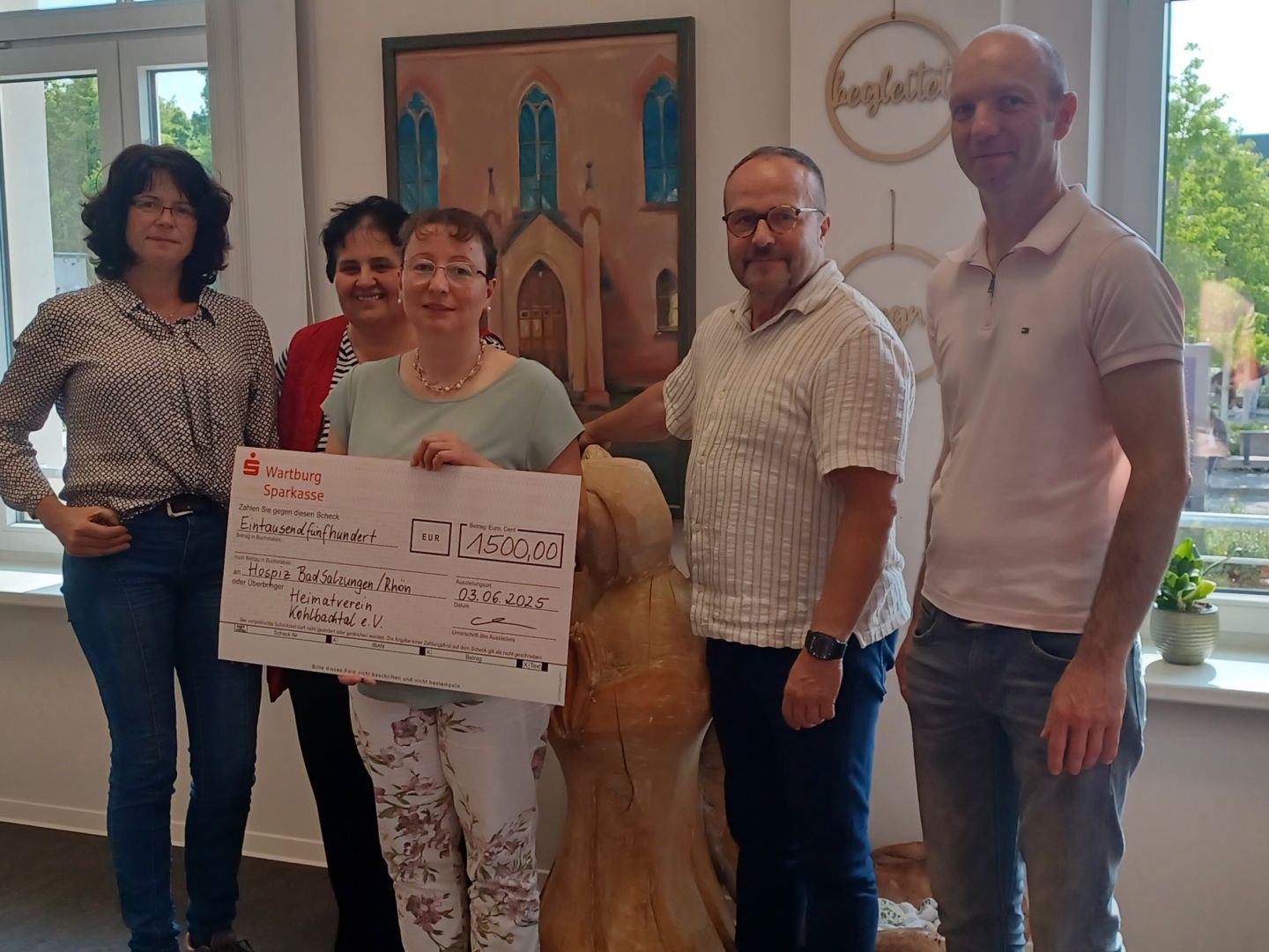 Spende 1500€ / Heimatverein Kohlbachtal e.V.
