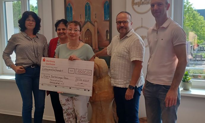 Spende 1500€ / Heimatverein Kohlbachtal e.V.