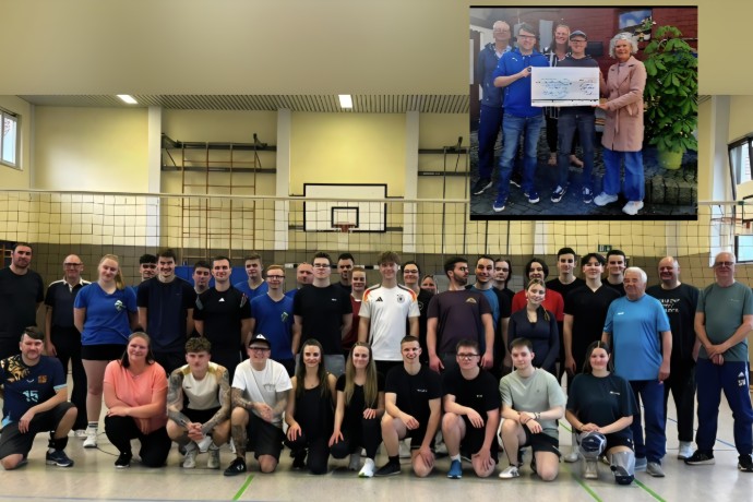 Spende 1000,30 Euro / Freizeit Volleyballer & Volleyballerinnen Kieselbach