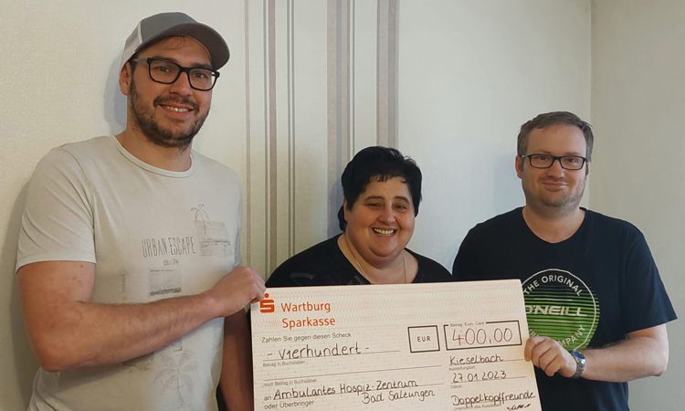 Spende / 400 € Doppelkopffreunde Kieselbach