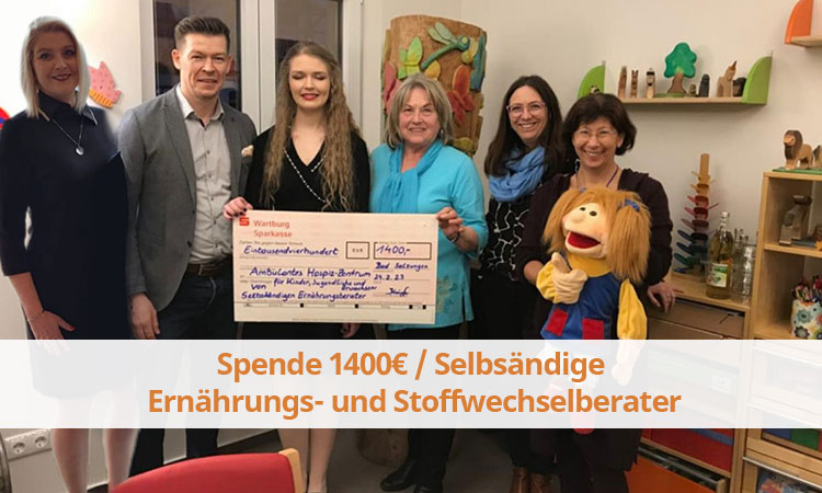 Spende 1400€ / Selbstständige Ernährungs- und Stoffwechselberater