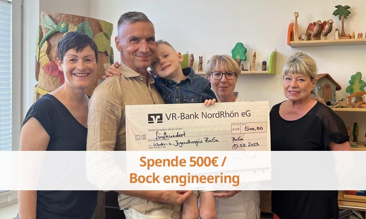 Spende 500€ / Bock engineering