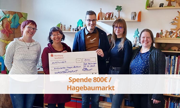 Spende 800€ / Hagebaumarkt